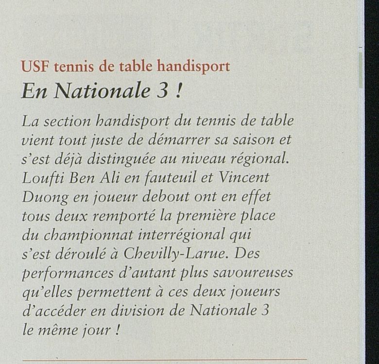 2011 — « En Nationale 3 ! » (Bulletin municipal n°21)