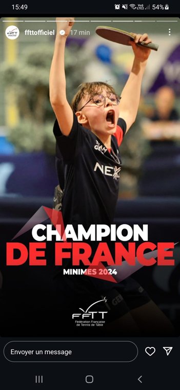 Nolan Johnston, champion de France minimes en simple (2024)
