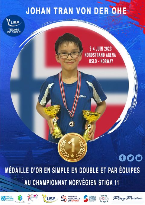 Johan — Triple champion de Norvège (2023)