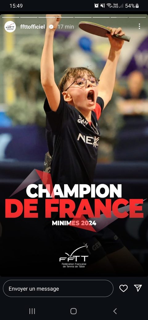 Nolan — Champion de France simple minimes (2024) Nolan — Champion de France simple minimes (2024)